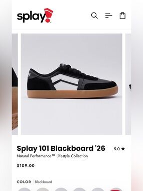 Splay barefoot leather sneaker with rubber sole, men’s 10 women’s 12